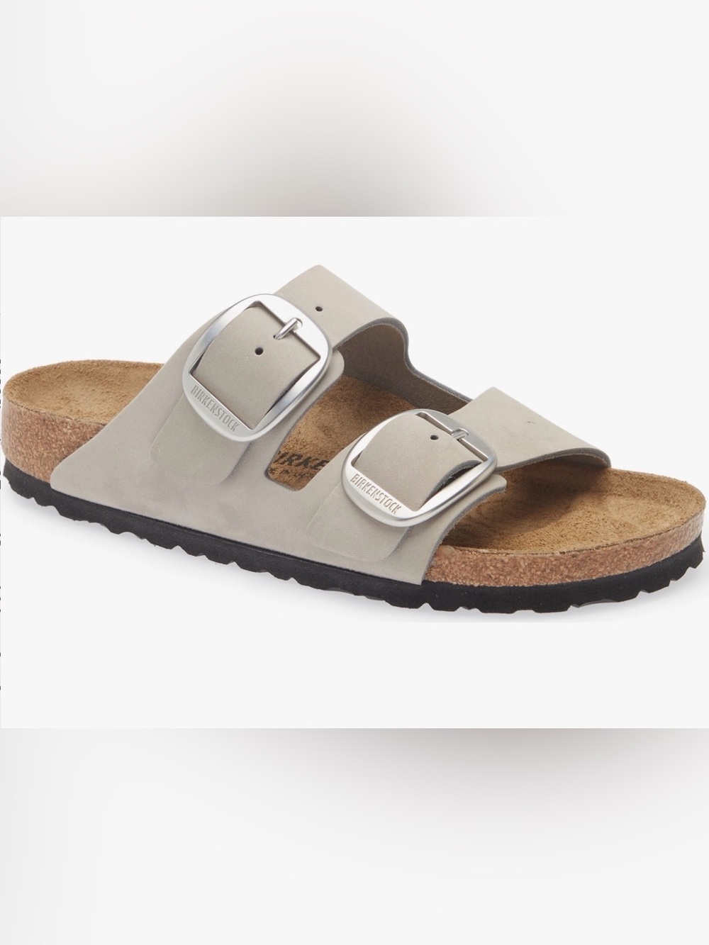 NWT Birkenstock Arizona Big Buckle Sandals in Stone Coin